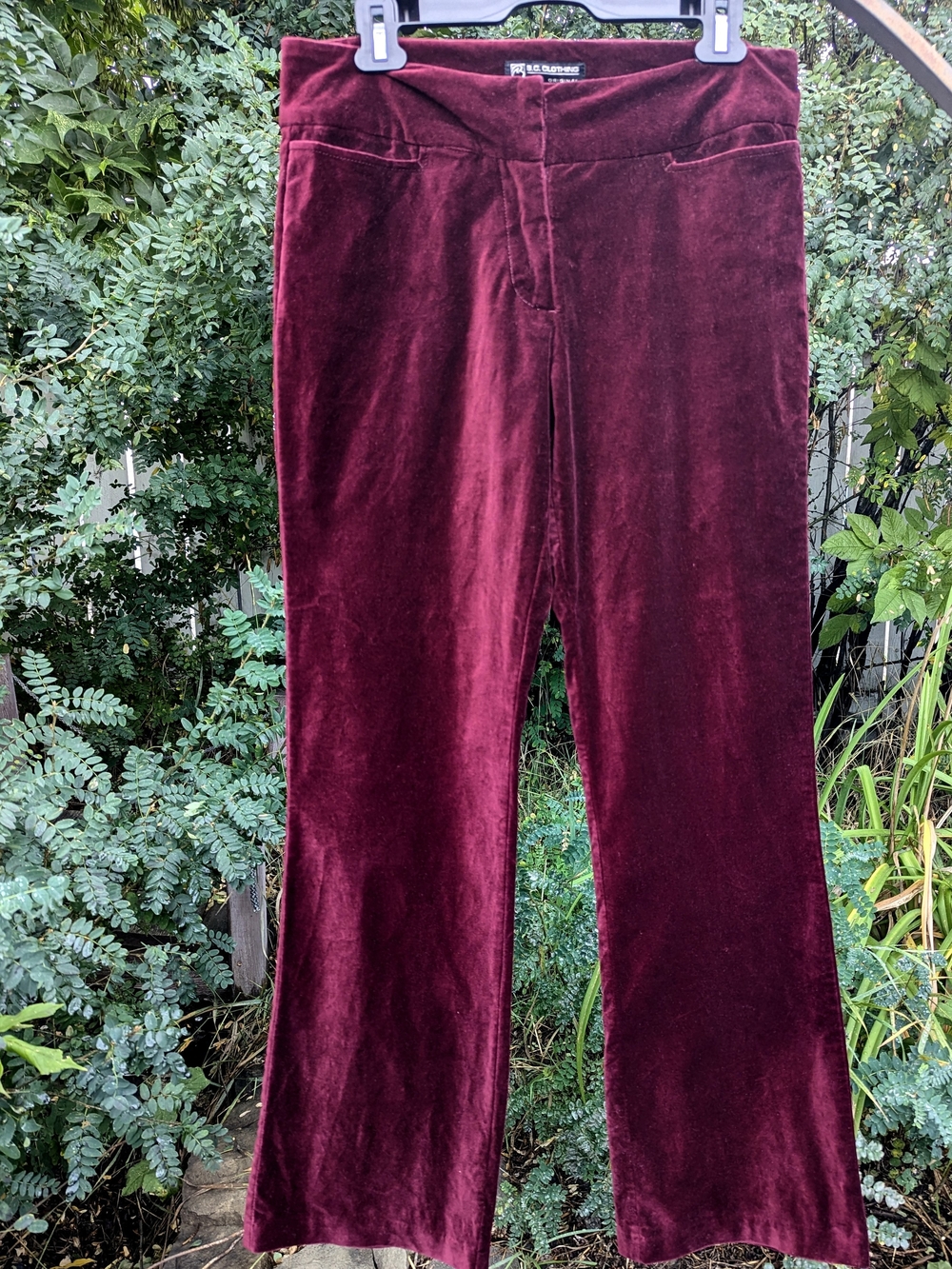 Vintage Velvet Pants Burgundy Straight Leg Whimsigoth Indie Sleaze - Picture 5 of 12